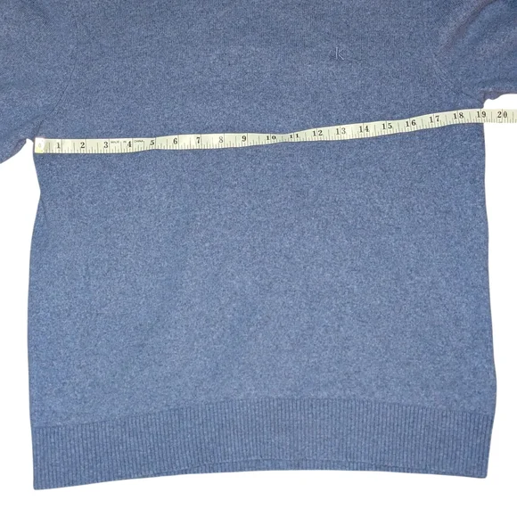 Calvin Klein Blue Wool Blend Crew Neck Sweater Men’s Medium - Picture 10 of 13